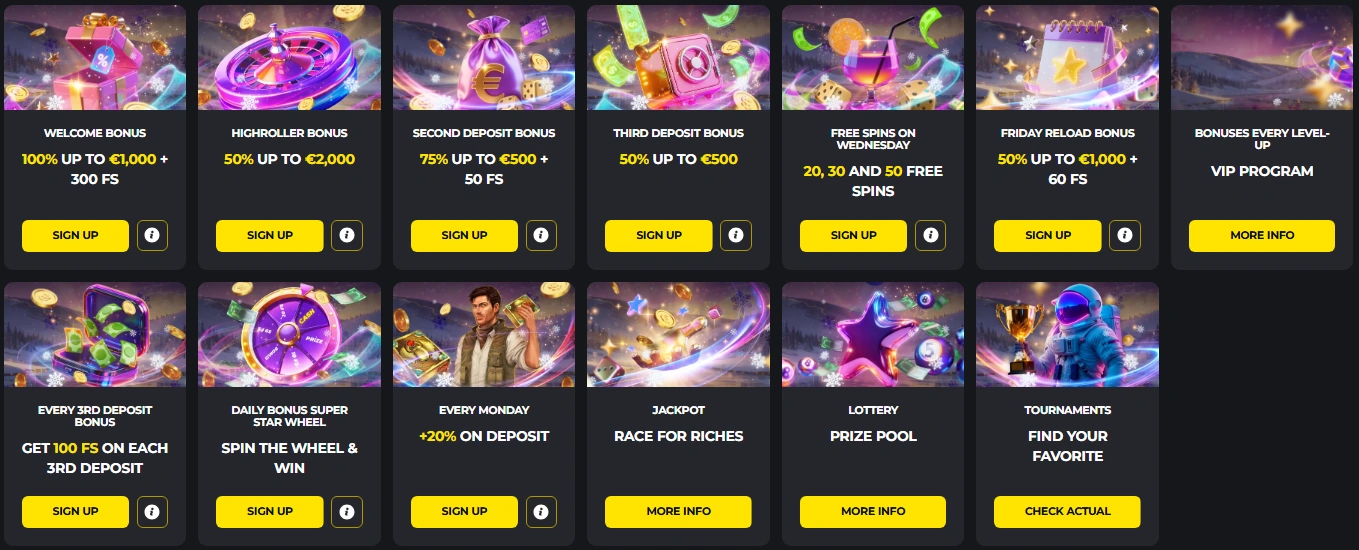 Golden Star Casino Promotions and Bonuses Overview
